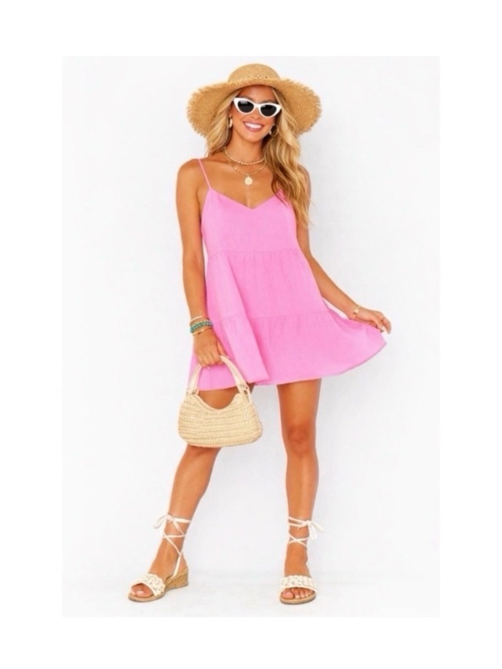 SHOW ME YOUR MUMU Pink Babydoll Mini Dress - Picture 3 of 9